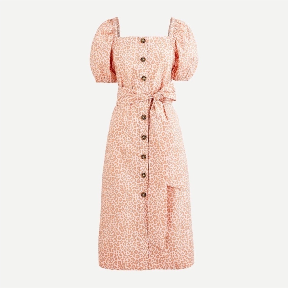 J. Crew Pink Animal Print Midi Dress - Picture 10 of 10
